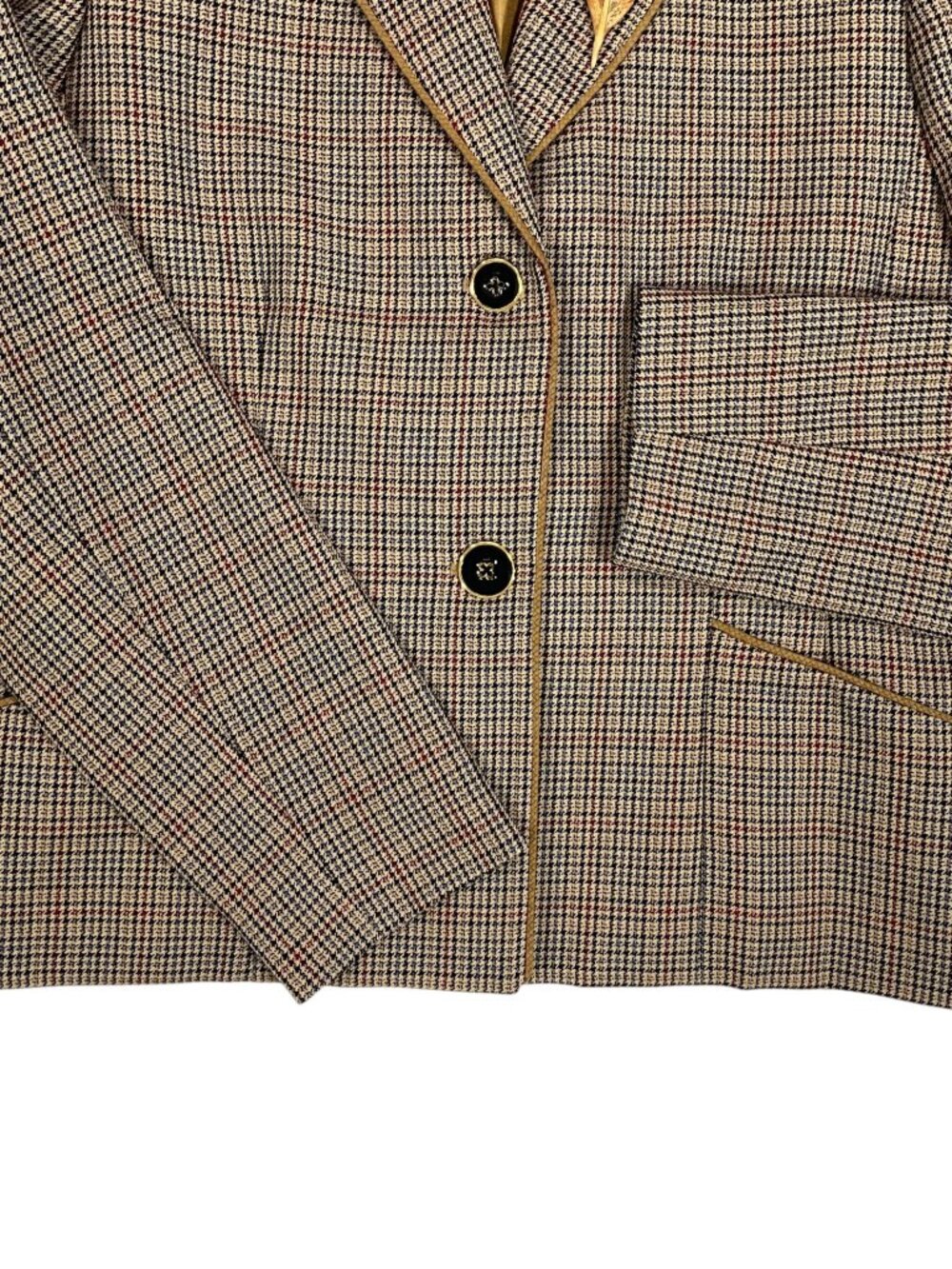 Pendleton Wool Plaid Blazer Jacket 6 Feather Pin Heritage - Picture 13 of 15